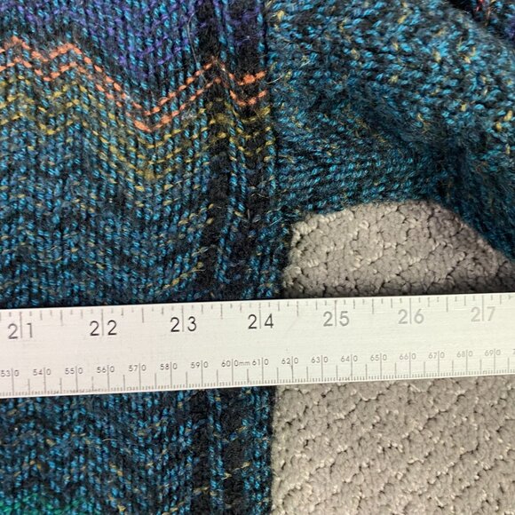 Vintage Leo Chevalier Cardigan Sweater Mens Medium Acrylic Grunge Grandpa Cobain - Picture 6 of 7